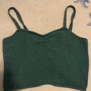 Green Knit Tank Top
